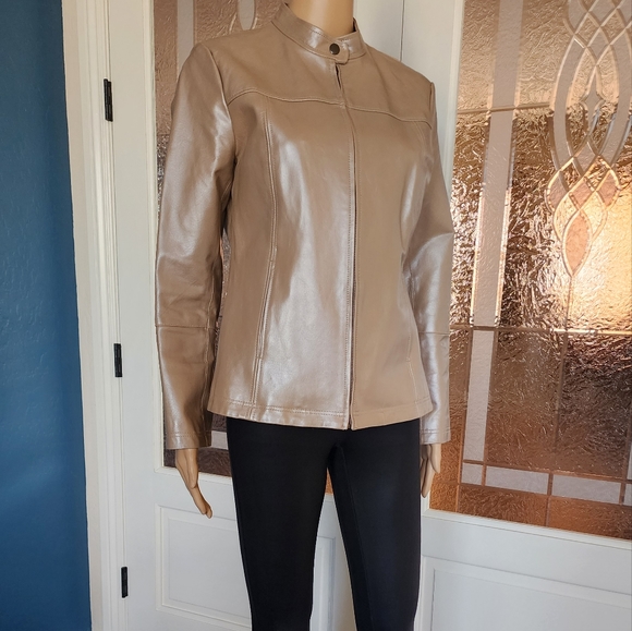 LEATHER CHADWICKS OF BOSTON JACKET - Picture 11 of 13